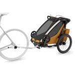 Thule Chariot Sport 2 Single – Remorque Vélo 1 Enfant – Natural Gold – 2025 – Poussette & Jogger – Suspension réglable – LED – 34 kg – Image 6